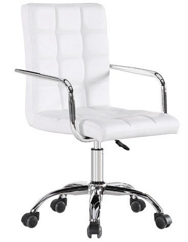 Kancelarijska stolica BOND od eko kože - Bela - Img 1