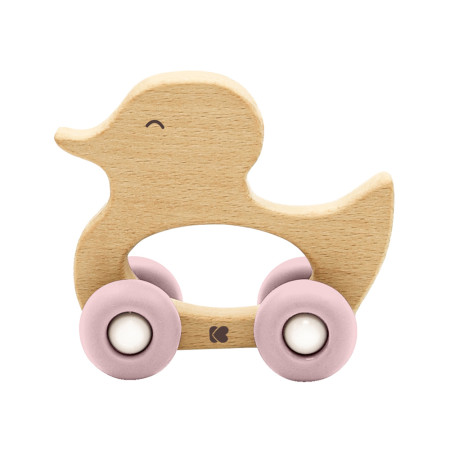 KikkaBoo drvena igračka sa silikonskom glodalicom duck pink ( KKB10241 )