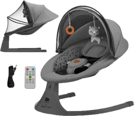 Kinderkraft stolica za ljuljanje lumi 2 dark grey ( KBLUMI02DGR0000 )