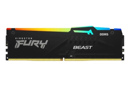 Kingston 64gb(2x32gb)/dimm/ddr5/5600mhz/cl30/fury beast rgb Memorija ( KF560C30BBAK2-64 )