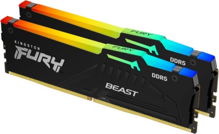 Kingston kf556c40bbak2-16 fury beast rgb ram dimm ddr5 16gb (2x8gb) 5600mhz