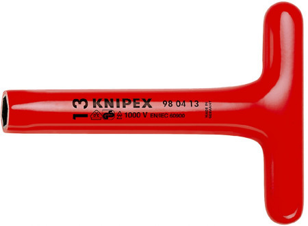 Knipex nasadni ključ sa T-drškom izolovan 1000V 8mm ( 98 04 08 )