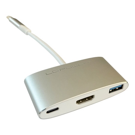 Lc power lc-hub-c-multi-4 usb type c hub 1xusb3.0 ,1x type c-charging port, 1x hdmi 4k usb ( 20246 )
