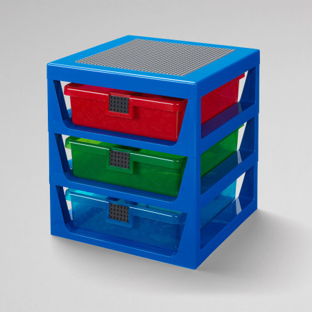 Lego polica sa 3 fioke i podlogom za gradnju - plava ( 40950002 )