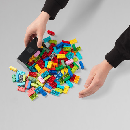 Lego skupljač kockica, dvodelni set, siva i crna ( 41210002 )