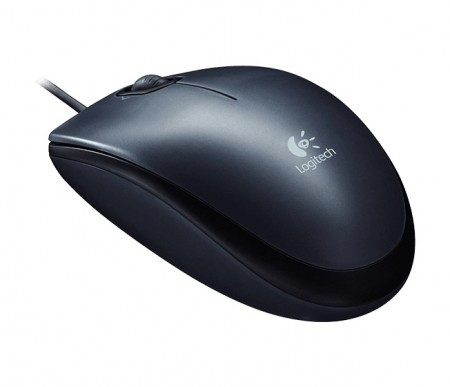 Logitech M100 optical corded mouse, black
