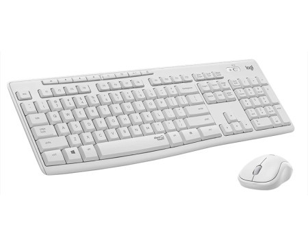 Logitech MK295 silent wireless combo US tastatura + miš bela