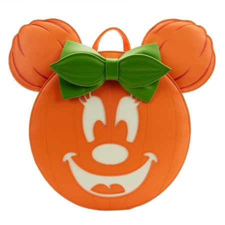 Loungefly Disney Glow Face Minnie Pumpkin Minnie Mini Backpack ( 060445 )