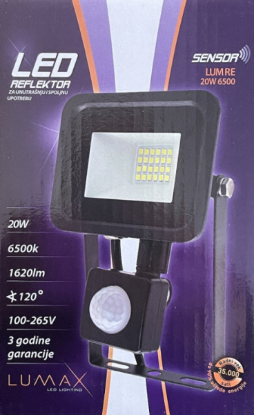Lumax LED reflektor lumre-20w 6500k 1620lm sensor