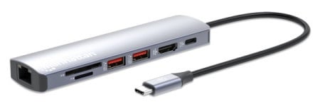 Manhattan 153966 USB-C - HDMI/USB-A/C/GLAN/CR/PD100W Docking station