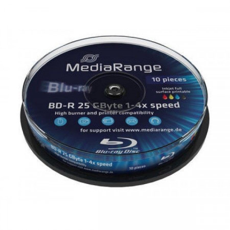 MediaRange MR496/10 BLU-RAY Printable 25GB 4X CAKE ( 525MR4P/Z )