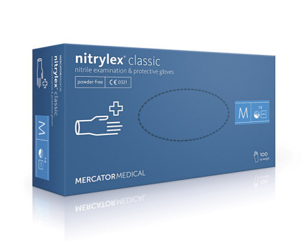 Mercator medical rukavice jednokratne nitril nitrylex classic plave veličina m ( rd300190m ) - Img 1