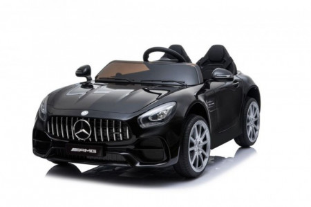 Mercedes AMG GT Licencirani auto na akumulator sa kožnim sedištem i mekim gumama - Crni ( HL 2588 ) - Img 1
