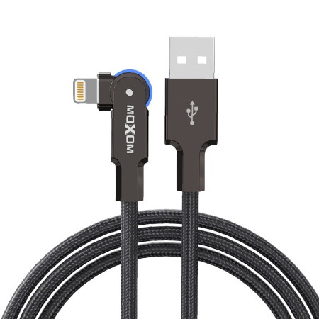 Moxom Usb data kabal mx-cb210 180 rotation 3a lightning 1.2m crni ( U2064 )