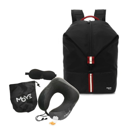 Moye Trailblazer 13.3" Backpack Black O7 + Neck Pillow Grey ( 052634 )