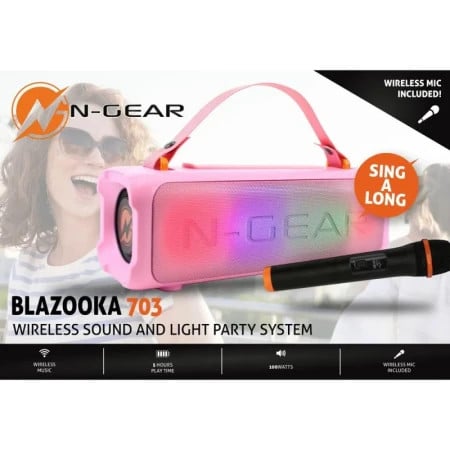 N-gear blazooka zvučnik i mikrofon 703 pink ( NG23150 )