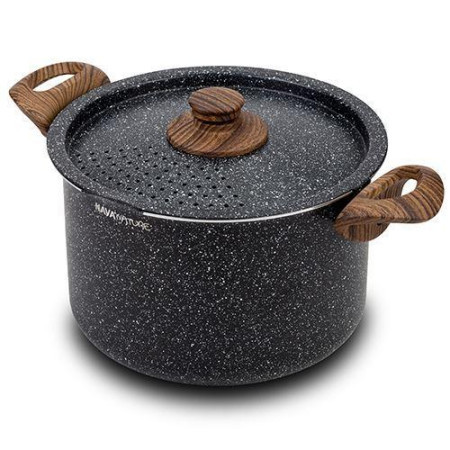 Nava šerpa poklopac sa cediljkom aluminijumski "nature" 22cm ( 57186 )