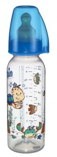 Nip PP flašica Family Boy 250 ml sa kaučuk cuclom za mleko 6+ ( A022321 )