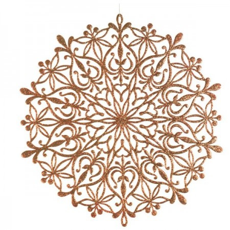 Novogodišnji ukras pahulja/cvet bronza 40cm ( 93806 )