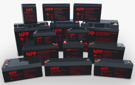 NPP NP12V-9Ah-T2, AGM battery C20=9AH, T2, 151x65x94x100, 2,5KG, BLACK