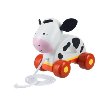 Orange Tree Toys Drvena vozalica - krava na povlačenje ( OTT09155 ) - Img 1