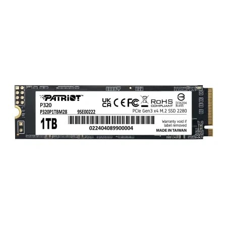 Patriot p320 3000mbs/2200mbs p320p1tbm28 ssd m.2 nvme 1tb