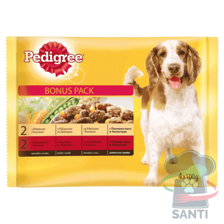 Pedigre pouch adult 400gr (4*100) ( 00565 ) - Img 1