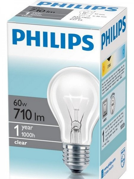 Philips standardna sijalica 60W E27 BISTRA PS003 - Img 1