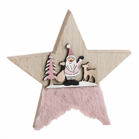 Pinky, novogodišnja dekoracija, drvena, zvezda, 19cm ( 751610 ) - Img 1
