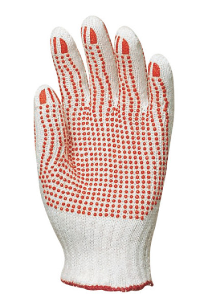 Pletena rukavica s crvenim pvc granulama veličina 7 ( 4350 ) - Img 1