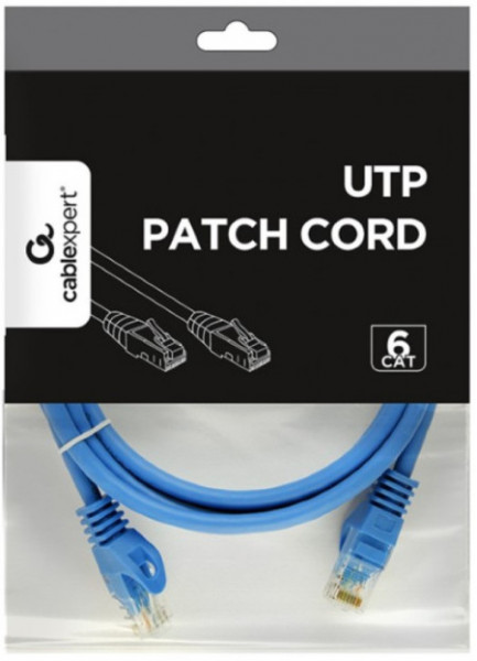 PP6U-2M/B Gembird Mrezni kabl, CAT6 UTP Patch cord 2m blue - Img 1