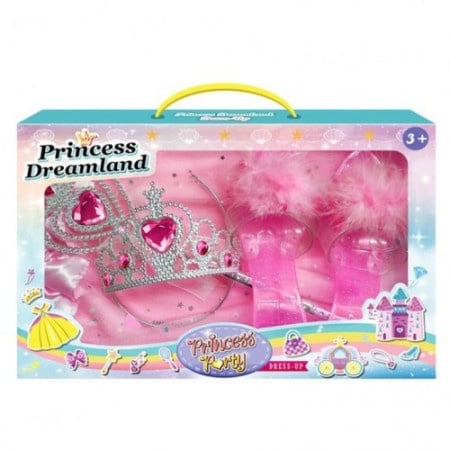 Princess Dreamland, set za ulepšavanje, suknja, papuče, kruna, štapić, roze ( 885294 )-1