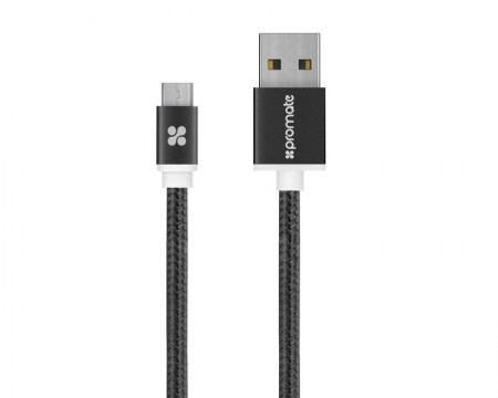 Promate U2M micro USB punjač 1.2m crni - Img 1
