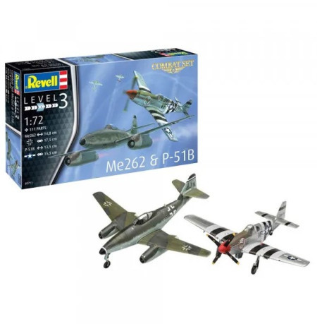 Revel maketa combat set messerschmitt me262 &amp; p-51b mustang ( RV03711/5006 )  - Img 1