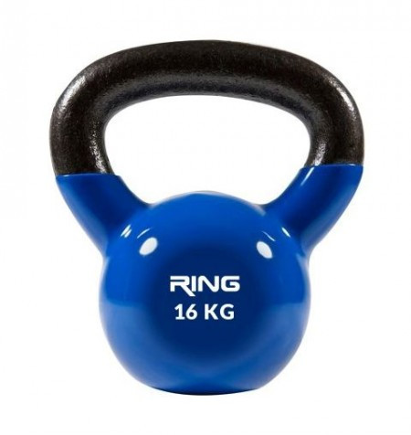 Ring kettlebell 16kg metal vinyl RX DB2174-16 blue