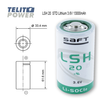 Saft litijum LSH20 STD 3.6V 13000mAh ( 1204 )
