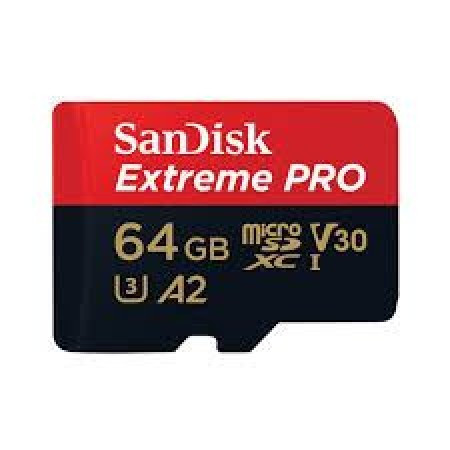 SanDisk MicroSd 64GB Extreme Pro + adapter SDSQXCY-064G-GN6MA ( 0704906 ) - Img 1