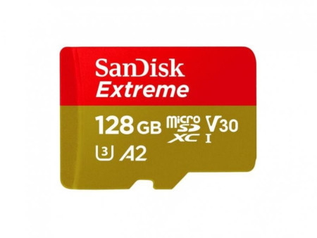 SanDisk SDXC 128GB extreme micro pro deluxe 190MB/s A2 C10 V30 UHS-I U3 - Img 1