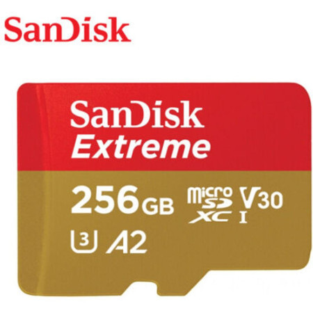 SanDisk SDXC 256GB extreme micro 190MB/s UHS-I class10 U3 V30+adapter - Img 1