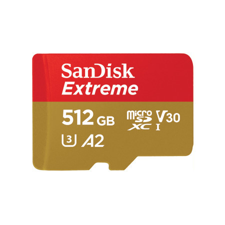 SanDisk SDXC 512GB extreme micro 190MB/s UHS-I class10 U3 V30+Ad