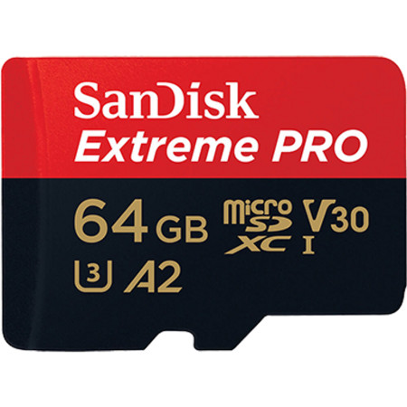 SanDisk SDXC 64GB micro extreme pro 200MB/s A2 C10 V30 UHS-I US+Ad