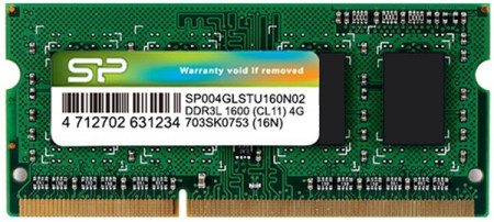 SiliconPower DDR3L 4GB SO-DIMM 1600MHz 512Mx8 CL11 1.35V memorija ( SP004GLSTU160N02 )