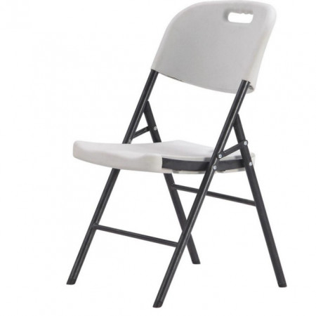Sklopiva stolica bela 44x50x84cm - Img 1