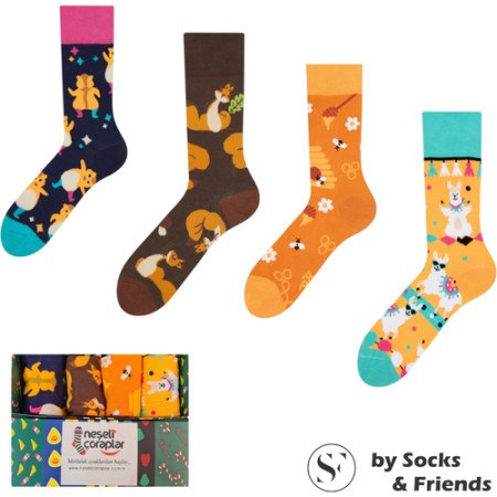 Socks & Friends set čarapa 4/1 orange party ( 3435 )