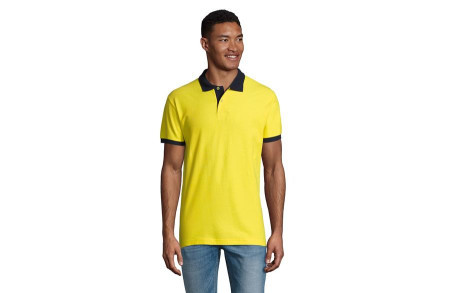 SOL'S Prince muška polo majica sa kratkim rukavima Limun žuta/teget XL ( 311.369.11.XL )