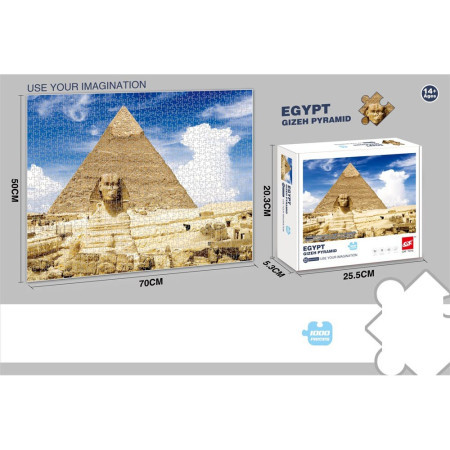 Sozzle, puzzle, piramida u Gizi, 1000 dela ( 882119 ) - Img 1
