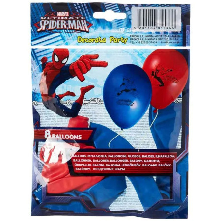 Spiderman party favours 8 balona ( PS81536 ) - Img 1