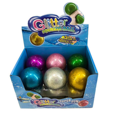 Squeezy glitter, gumena igračka, lopta, gliter, miks ( 894252 )