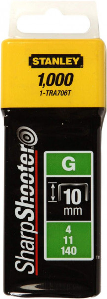 Stanley klemerice tip "G" / 1000kom - 10 mm ( 1-TRA706T )