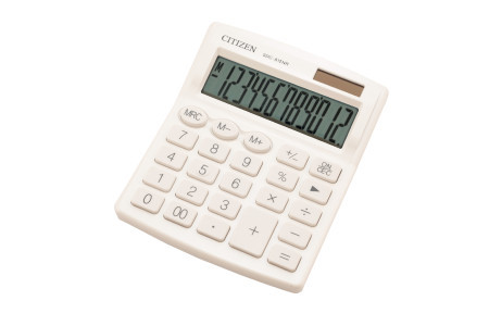 Stoni kalkulator SDC-812 color, 12 cifara Citizen bela ( 05DGC813A ) - Img 1
